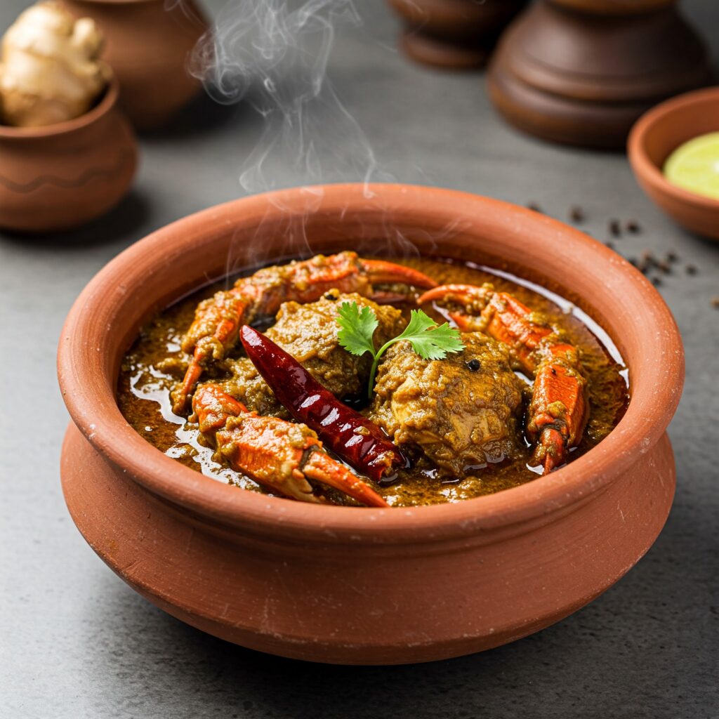 Indian Crab Masala Curry or चिंबोरीचं कालवण
