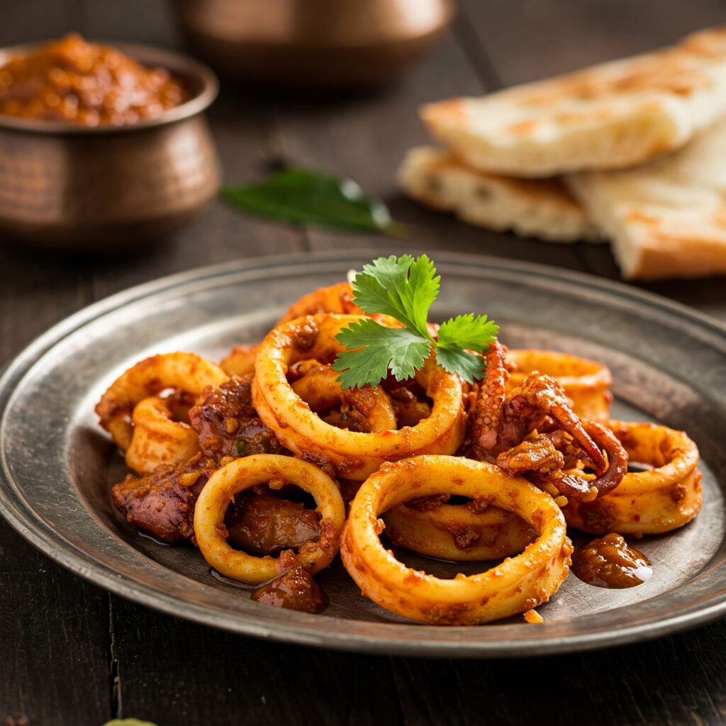 Squid Rings Masala or Calamari Masala